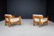 Mid-Century Walnut Armchairs with Bouclé Fabric from A.G Barcelona, Spain, 1960s, Set of 2 5