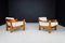 Mid-Century Walnut Armchairs with Bouclé Fabric from A.G Barcelona, Spain, 1960s, Set of 2 3