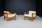 Mid-Century Walnut Armchairs with Bouclé Fabric from A.G Barcelona, Spain, 1960s, Set of 2 4