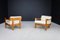 Mid-Century Walnut Armchairs with Bouclé Fabric from A.G Barcelona, Spain, 1960s, Set of 2 8