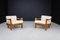 Mid-Century Walnut Armchairs with Bouclé Fabric from A.G Barcelona, Spain, 1960s, Set of 2 2