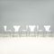 Sillas de comedor blancas serie 3107 atribuidas a Arne Jacobsen para Fritz Hansen, 2015. Juego de 6, Imagen 3
