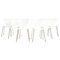 Sillas de comedor blancas serie 3107 atribuidas a Arne Jacobsen para Fritz Hansen, 2015. Juego de 6, Imagen 1