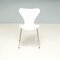 White 3107 Series Dining Chairs attributed to Arne Jacobsen for Fritz Hansen, 2015, Set of 6 6