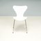White 3107 Series Dining Chairs attributed to Arne Jacobsen for Fritz Hansen, 2015, Set of 6, Image 6