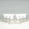 Sedie da pranzo serie 3107 bianche attribuite ad Arne Jacobsen per Fritz Hansen, 2015, set di 6, Immagine 4