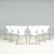 Sillas de comedor blancas serie 3107 atribuidas a Arne Jacobsen para Fritz Hansen, 2015. Juego de 6, Imagen 4