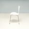 Sedie da pranzo serie 3107 bianche attribuite ad Arne Jacobsen per Fritz Hansen, 2015, set di 6, Immagine 8