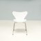 White 3107 Series Dining Chairs attributed to Arne Jacobsen for Fritz Hansen, 2015, Set of 6 9