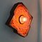 Diamond-Shaped Brown & Orange Ceramic Wall Light, Germany, 1970s 9