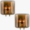 Smoked Glass Wall Lights attributed to Glashütte Limburg, 1960s, Set of 2 5