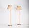 Brass & Leather Floor Lamps, Sweden, 1950s, Set of 2 5