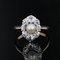 20. Jh. Gelbgold Platin Marquise Ring mit Perlen und Diamanten 3