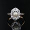 20th Century Pearl Diamonds Yellow Gold Platinum Marquise Ring 3