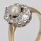 20th Century Pearl Diamonds Yellow Gold Platinum Marquise Ring 7