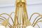 Large Chandelier in Brass in the style of Kaiser, Germany, 1960s 4