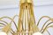 Large Chandelier in Brass in the style of Kaiser, Germany, 1960s, Image 4