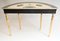 Adams Console Tables Gilt Painted Tops Demi Lune, Set of 2, Image 13