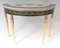 Adams Console Tables Gilt Painted Tops Demi Lune, Set of 2, Image 10