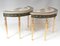 Adams Console Tables Gilt Painted Tops Demi Lune, Set of 2 2