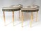 Adams Console Tables Gilt Painted Tops Demi Lune, Set of 2, Image 2