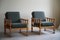 Lounge Chairs in Oak & Green Bouclé in the style of Henning Kjærnulf, 1960s, Set of 2 10