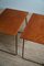 Tables d'Appoint Mid-Century en Teck et Acier, Danemark, 1960s, Set de 2 9