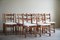 Chaises de Salle à Manger Modernes en Chêne & Bouclé par Henning Kjærnulf, Danemark, 1960s, Set de 10 5