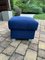Mid-Century Stool or Ottoman in Blue, 1950s 2