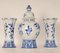 Jarrón Chinoiserie Baluster vintage y jarrones Beaker de Royal Delft, años 70. Juego de 3, Imagen 5