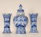 Vintage Chinoiserie Baluster Vase & Beaker Vases from Royal Delft, 1970s, Set of 3 1