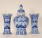 Vintage Chinoiserie Baluster Vase & Beaker Vases from Royal Delft, 1970s, Set of 3, Image 1