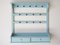 Spruce Light Blue Kitchen Wall Shelves, 1920s, Set of 18 2