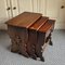 Hand Carved Oak Nesting Tables, 1940, Set of 3, Image 5