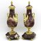 Napoleon III Vasen aus Goldener Bronze & Marmor, 19. Jh., 2er Set 3