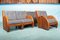 Mid-Century Wicker and Cane Sofa and Lounge Chairs Set, Set of 3 37