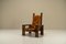 Sessel aus Ulmenholz und Leder im Stil von Pierre Chapo, Frankreich, 1970er 2