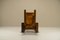 Lounge Chair in Elm and Leather in the syle of Pierre Chapo, France, 1970s 8