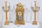 19th Century Empire 3-Piece Marble and Bronze Chimney Trim, Set of 3 32