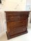 Victorian Figured Mahogany Chest of Drawers, 1860s, Image 9