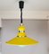 Large Industrial Yellow and Green Pull Down Hanging Lamp, 1970s 2