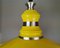 Large Industrial Yellow and Green Pull Down Hanging Lamp, 1970s, Image 10
