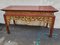 Large 19th Century Console of Red and Gold Lacquered Center, China 1