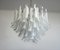 Vintage Italian Murano Chandelier with 53 Transparent Lattimo Glass Petals from Mazzega, 1982, Image 10