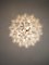 Vintage Italian Murano Chandelier with 53 Transparent Lattimo Glass Petals from Mazzega, 1982 3