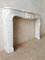 Antique French Carved Carrara Marble Fireplace with Coquille 2