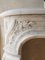 Chimenea francesa antigua de mármol de Carrara tallado con Coquille, Imagen 10