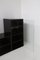 Living Room and Bookcase Set in Black attributed to Acerbis, 1970, Set of 2 3