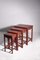 20th Century Chinese Nesting Tables in Red Lacquered Quartetto, 1890, Set of 4 1