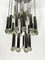 Mid-Century Glass and Chrome Chandelier by Sciolari, Italy, 1960s 10